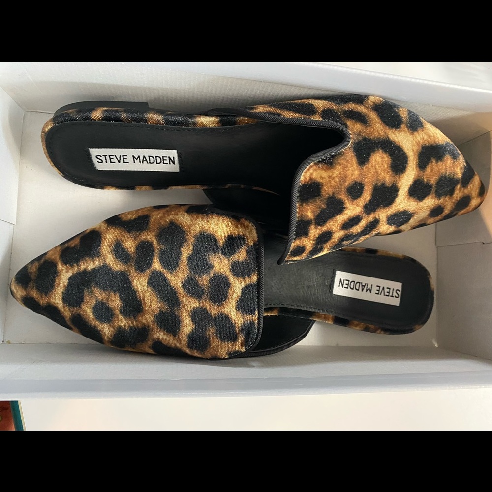 Steve Madden Leopard Flat mules